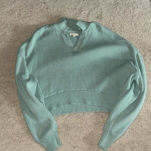 L.A. Hearts light teal cropped sweater